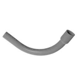 Coude 90° à bout en cloche en PVC 1" gris