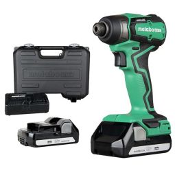Tournevis à chocs Metabo 18V 1/4 po sans balai avec batteries et chargeur