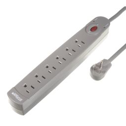 lisière 6 prises avec protection de surtension gris 420js avec câble 1.8M
