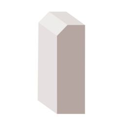 Primed MDF Chamfer Door Stop 3/8" x 1-1/8 x 7'