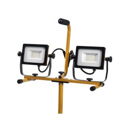 LED Work Lamp On Tripod With 2 Head 30W x2 (60W) - 5000k - 6000 Lumens