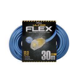 Rallonge Extérieur 12/3 30M bleu 1Prise Lumineuse 15A 125V STJW ultra flex