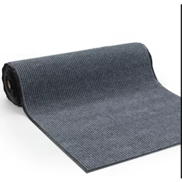 Commercial Runner With Rubber Backing 48" x 80' Grey