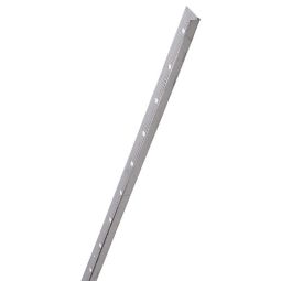 Moulure de métal en L, acier zingué, surface moletée, 10 pi L.x 1/2"