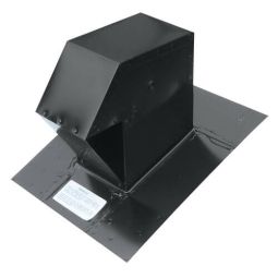 Black 4" Galvanized Steel Roof Exhaust Trap
