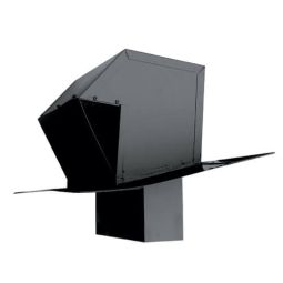 Black 3 1/4" x 10" Galvanized Steel Roof Exhaust Trap