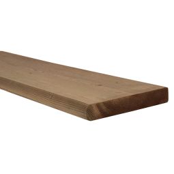Marche de bois traité brun 2" x 12" x 36"