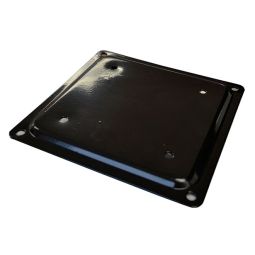 Plaque d'assise en acier «Fixplak» 6" x 6" noir