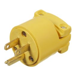 15-Amp 125-Volt 3-Wire Yellow Grounding Plug
