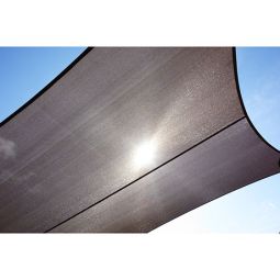 Sun Shade Sail 12' x 16', 100% Polyester, 160 GSM, Dark Gray