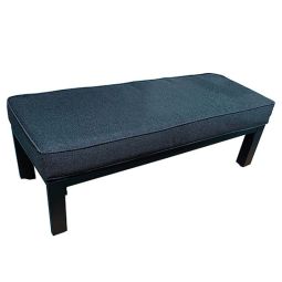 Outdoor Two-Seater Aluminum Bench with Cushion