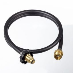 Hose and Adapter for Barbecue, 4feet, black