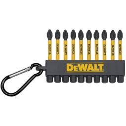 Set of 10 FlexTorq PH2 Phillips 2-Inch Bits with Carabiner