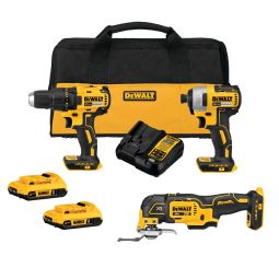Set of 3 20 V MAX Cordless Tools - Bag, Batteries and Charger Included