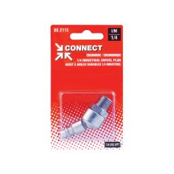 Embout pivotant 1/4 industriel en acier 1/4 (M) NPT