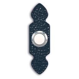 Bouton de carillon électrique encastré noir martelé avec lumière intégrée