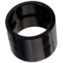 ABS DWV coupling, 1-1/2" socket, black.