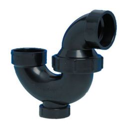 ABS Swivel P-Trap With Plug 1-1/2''
