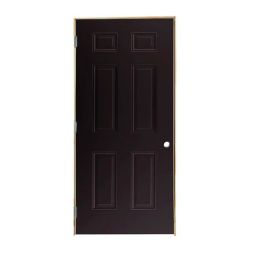 Porte à cabanon en acier noire 34" x 4-5/8", ouverture gauche extérieur