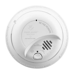 Hardwired 120 V Ionization Smoke Detector with Battery Backup - White