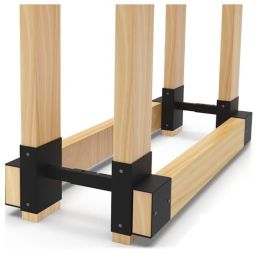Kit de 2 supports pour bois de chauffage - Ajustables pour madriers 2 x 4