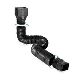 Black Vinyl Downspout Extension - 19" to 65" Adjustable