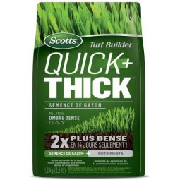 Semences à gazon Turf Builder Quick + Thick ombre dense 12-0-0, 1,2 kg