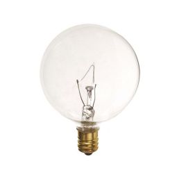 Ampoule globe G16½ - 40 W, culot candélabre, claire, 120 V