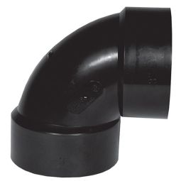 ABS DWV 90° elbow, 3" socket