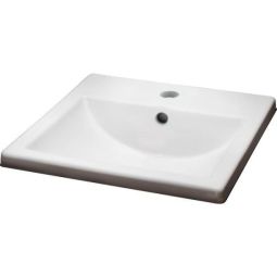 American Standard Marquette 16 x 16-in White Square Porcelain Lavatory