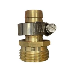 Raccord de boyau mâle de rechange 5/8 po en laiton, collier de serrage inclus