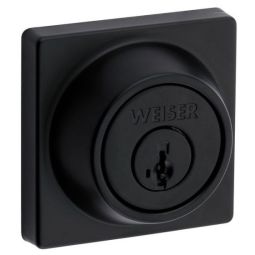 Pêne dormant carré moderne pour porte d'entrée avec SmartKey, noir mat