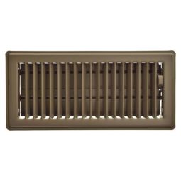 1-Pack Brown Floor Register 4-in x 10-in
