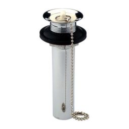 Bonde ronde de lavabo en laiton, Plomb Pak, 1 1/4 po x 5 po, chrome
