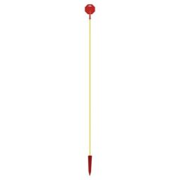 Balise d'entrée 72 po en fibre de verre et polyéthylène, rouge et jaune