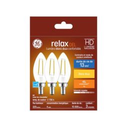 40W Soft White LED Bulbs BC Candelabra Base (3-Pack)