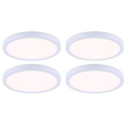 Canarm 11-in 15-W White Low-Profile Flush Mount LED Light - 4/Pk