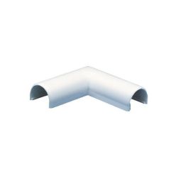 Cache-fil coin plat 90 Wiremold autocollant plastique blanc