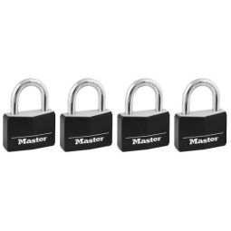 Cadenas à clé en aluminium, Master Lock, 4-paquet
