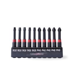 Magnetic Phillips and Square Impact Drill Bit, #2 x 2" (10 units)