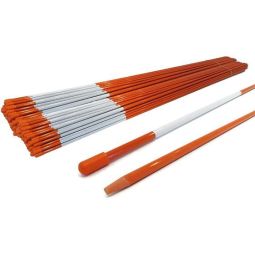 Balise 1/2 po x 60 po orange fluo avec capuchon réflecteur