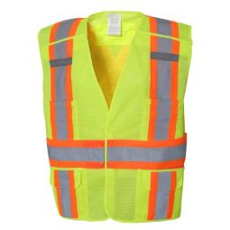 Veste de sécurité jaune haute visibilité - 100 % polyester S/M