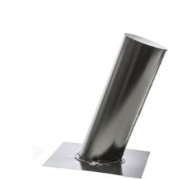 Plumbing Vent Flashing for 4/12 Sloped Roof Without Cap - Black