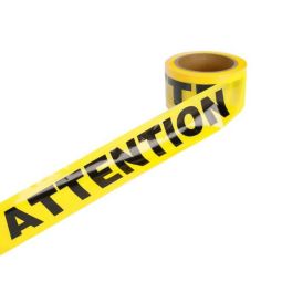 Attention Safety Tape Yellow and Black 3" x 1000'