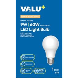 LED A19 9 W 3000 K Soft White Bulb - 1 Unit