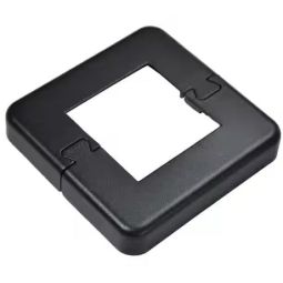 Cache-platine en aluminium 2 pièces pour poteau 2-1/4", noir texturé