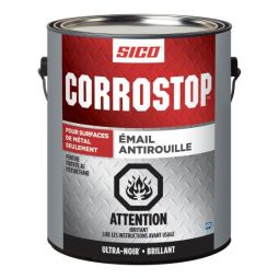 Émail antirouille, Corrostop, noir, brillant, 3,78 l