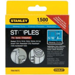 Heavy-Duty Staples - Silver - 5/16-in Leg x 27/64-in W Crown - 1500 Per Pack