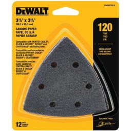 Papier de ponçage pour outil oscillant 3-3/4" - grain 120 (paquet de 12)
