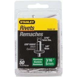 Rivets en aluminium 3/16 po x 3/8 po, pqt de 50